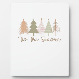 Tis The Season Christmas Trees Whimsical Christmas Plaque