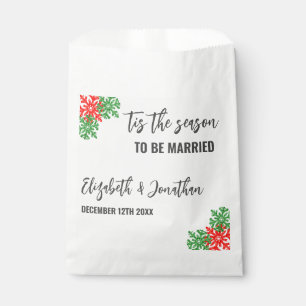 Tis The Season Christmas Wedding Favour Bag