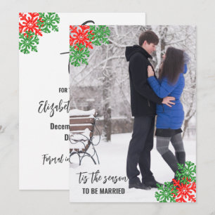 Tis The Season Christmas Wedding Save The Date