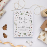 Tis' the Season Christmas Wedding Save the Date<br><div class="desc">Tis the Season to get Married! These festive wedding save the date cards are perfect if you are planning a late autumn or winter wedding. The template is decorated with hand painted watercolor winter foliage,  framing a save the date template that is easy to customise.</div>