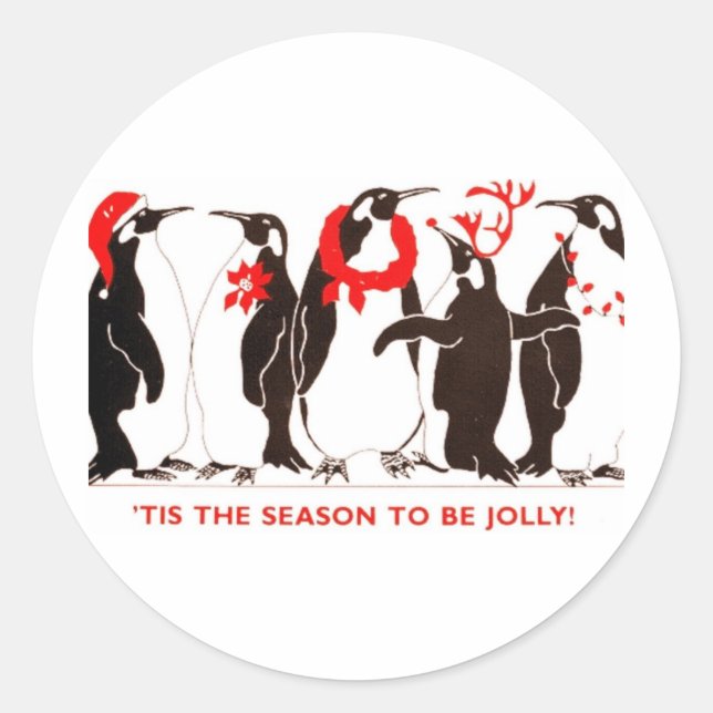 Tis the Season Classic Round Sticker (Front)