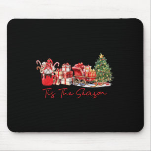 Tis' The Season Coffee Latte Gnome Sleigh Christma Mouse Pad