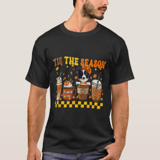 Tis' The Season Coffee Pumpkin Border Collie Hallo T-Shirt