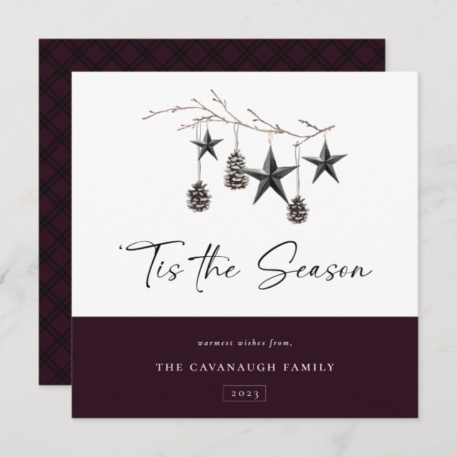 'Tis the Season Cosy Nature Holiday Card (Front/Back)