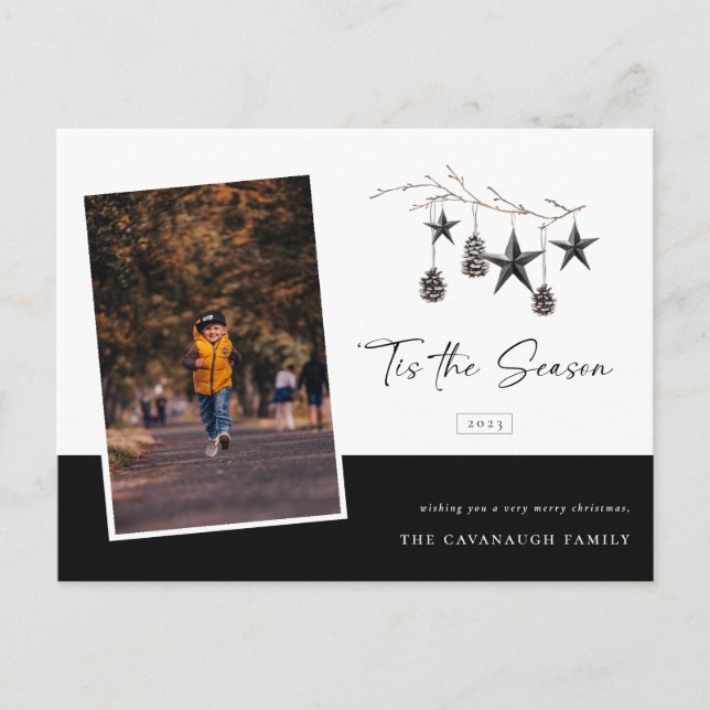 'Tis the Season Cosy Nature Photo Holiday Postcard (Front)