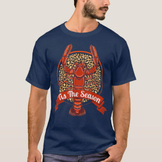 Tis The Season Crawfish Leopard Mardi Gras Carniva T-Shirt