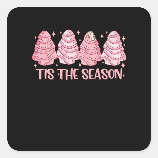 Tis The Season Creative Casual Square Sticker (Front)