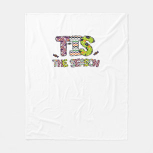 Tis The Season Cute Halloween Design Fleece Blanket