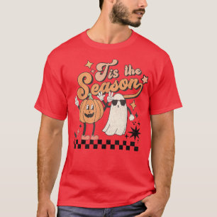 Tis The Season Cute Halloween Ghost Pumpkin Patch  T-Shirt