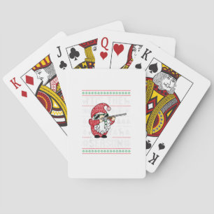 Tis The Season Deer Gnome Reindeer Christmas Playing Cards
