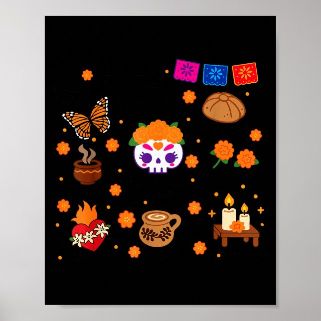 Tis The Season Dia De Los Muertos Mexican Day Of T Poster (Front)