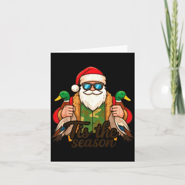 Tis The Season Duck Hunting Christmas Pajama Toddl Card (Front)