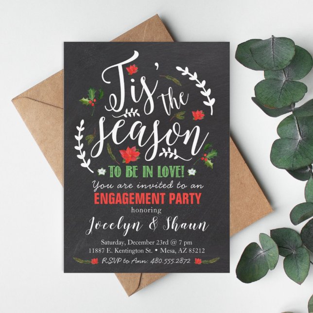 Tis' the Season Engagement Party Invitation (Creator Uploaded)