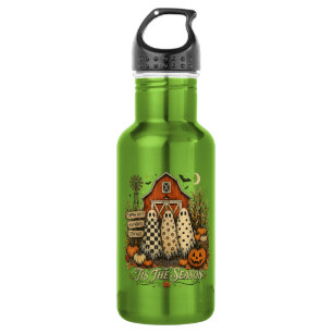 Tis The Season Fall Autumn Halloween Ghosts 532 Ml Water Bottle