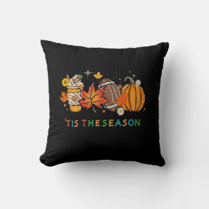 'tis the season Fall Autumn Thanksgiving Design Cushion
