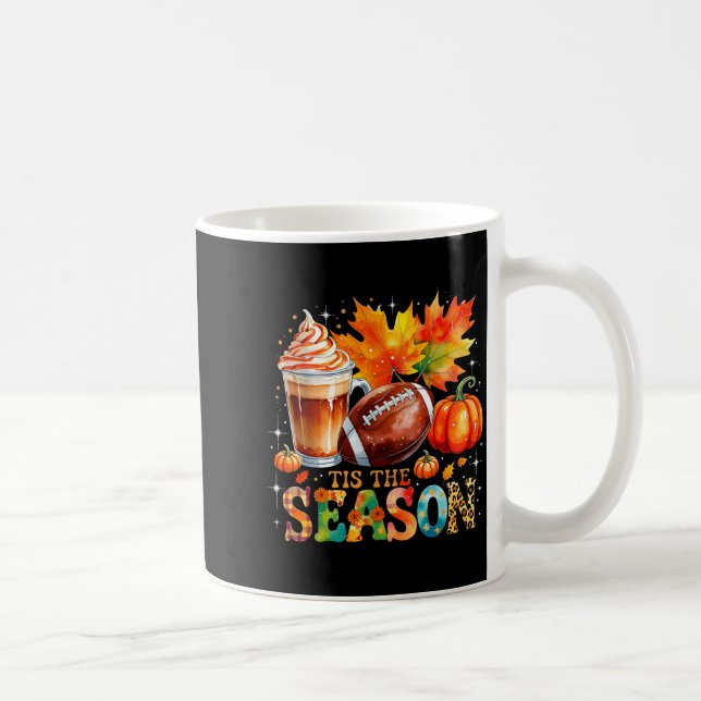 Tis The Season Fall Coffee Football Autumn Gift  Coffee Mug (Right)