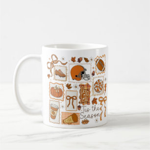 🍂 Tis the Season Fall Football Graphic 🏈 Coffee Mug
