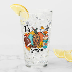 'Tis The Season – Fall, Football & Pumpkin Spice Glass