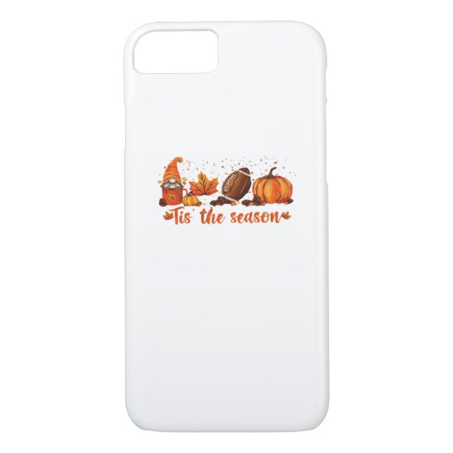 Tis The Season Fall Gnome Football Design Case-Mate iPhone Case (Back)
