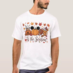 Tis The Season Fall Pumpkin Coffee Football T-Shir T-Shirt