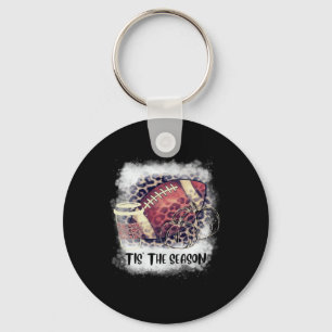 Tis the Season Fall Pumpkin Football Coffee Key Ring