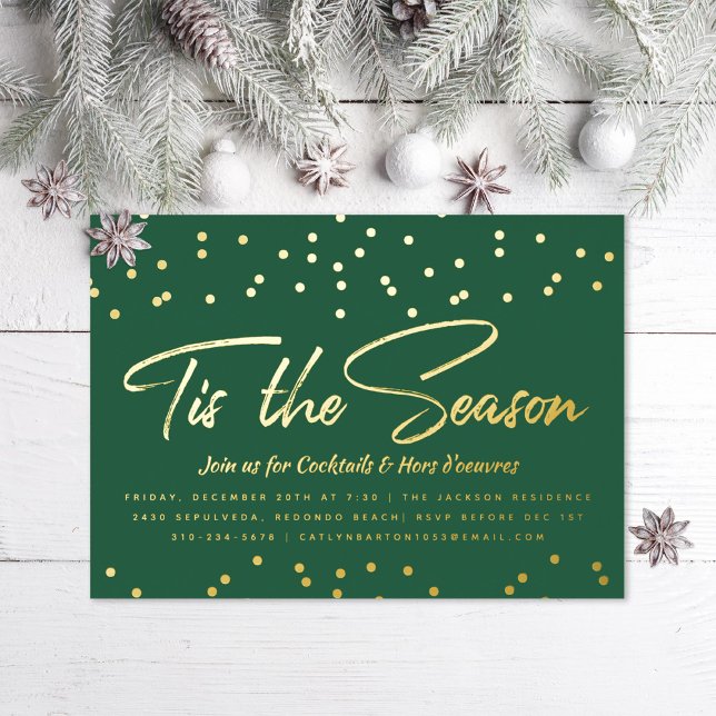 Tis the Season Festive Holiday Party Gold Confetti (Creator Uploaded)
