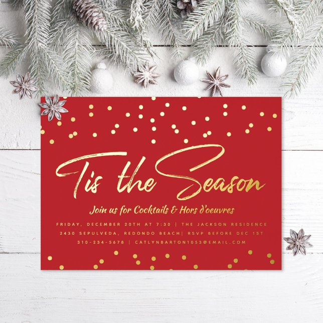 Tis the Season Festive Holiday Party Gold Confetti (Creator Uploaded)