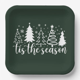 Tis The Season Festive Paper Plates