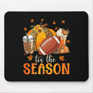 Tis the Season Football and Pumpkin Season Fall Vi Mouse Pad