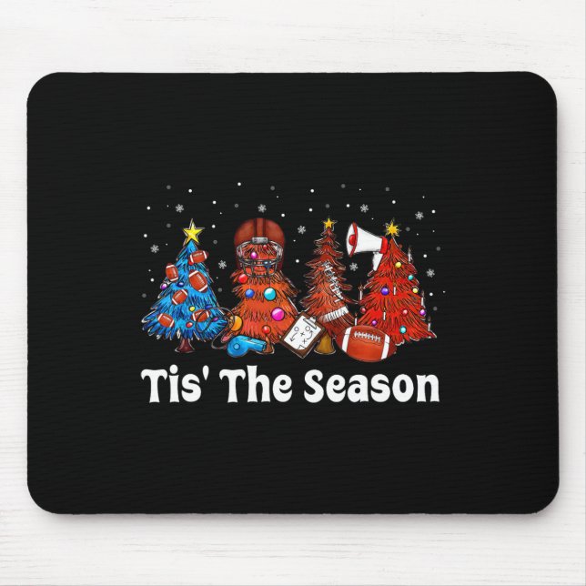 Tis The Season Football Christmas Ornaments For Ad Mouse Pad (Front)