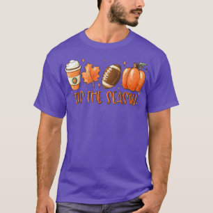 Tis The Season Football Fall Coffee Pumpkin Autumn T-Shirt