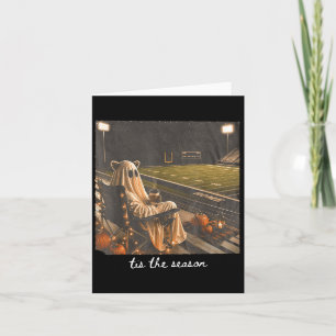 Tis The Season Football Fall Halloween Racoon Card