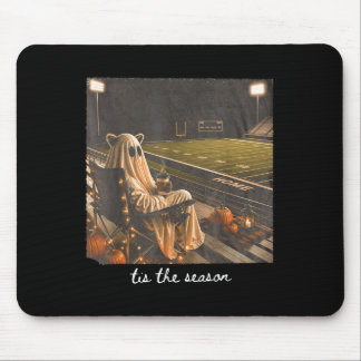 Tis The Season Football Fall Halloween Racoon Mouse Pad