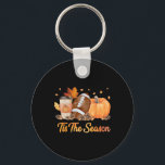 Tis The Season Football Fall Season Football Pumpk Key Ring<br><div class="desc">Tis The Season Football Fall Season Football Pumpkin Spice</div>