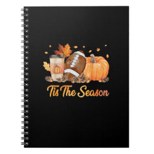Tis The Season Football Fall Season Football Pumpk Notebook