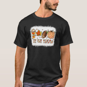 Tis the Season Football Halloween Pumpkin Coffee R T-Shirt
