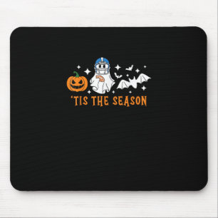 Tis The Season Football Halloween Spooky Pumpkin Mouse Pad