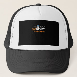 Tis The Season Football Halloween Spooky Pumpkin Trucker Hat