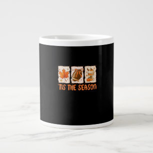 Tis The Season Football Halloween Thanksgiving  Large Coffee Mug