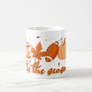 Tis the Season Football Pumpkin Fall  Coffee Mug