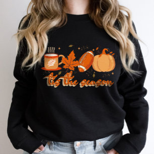 Tis the Season Football Pumpkin Fall Sweatshirt
