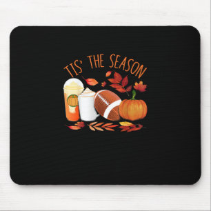 Tis The Season Football Pumpkin Thanksgiving Athle Mouse Pad