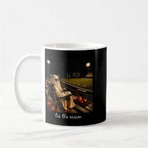 Tis The Season Football Racoon Ghost Halloween Coffee Mug