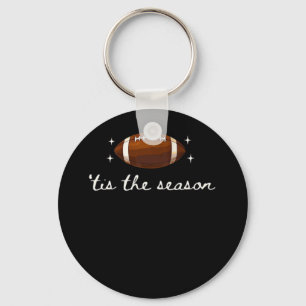 Tis The Season Football - Retro Football Game Day Key Ring