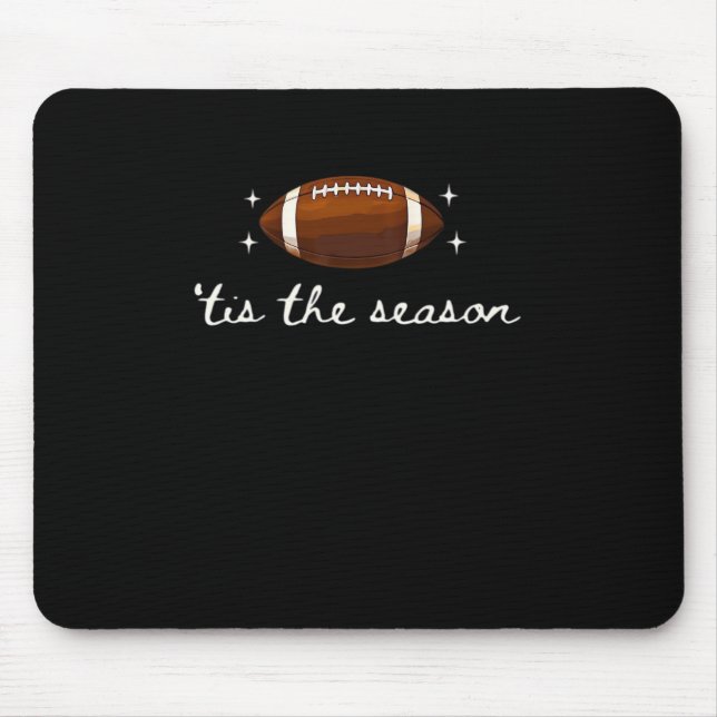 Tis The Season Football  - Retro Football Game Day Mouse Pad (Front)