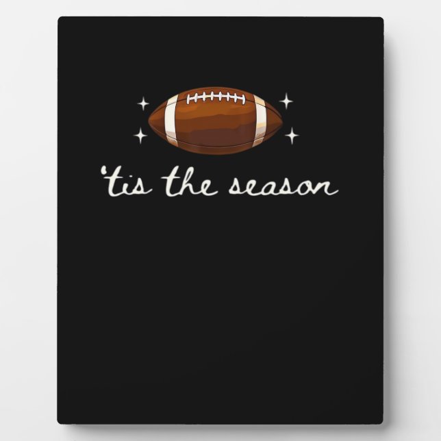 Tis The Season Football  - Retro Football Game Day Plaque (Front)