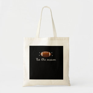 Tis The Season Football - Retro Football Game Day Tote Bag