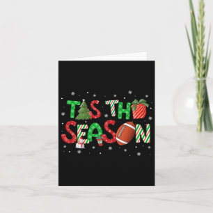 Tis The Season Football Xmas Tree Coffee Merry Chr Card