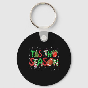 Tis The Season Football Xmas Tree Coffee Merry Chr Key Ring