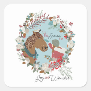 'Tis the Season for Joy and Wonder Holiday Square Sticker